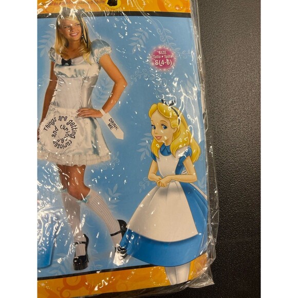 Disney By Disguise Alice Wonderland Adult Costume Size Juniors 4-6 - Picture 4 of 8